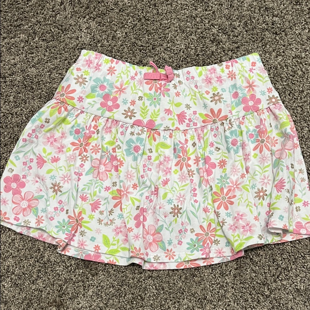 Kids Floral Print Skirt